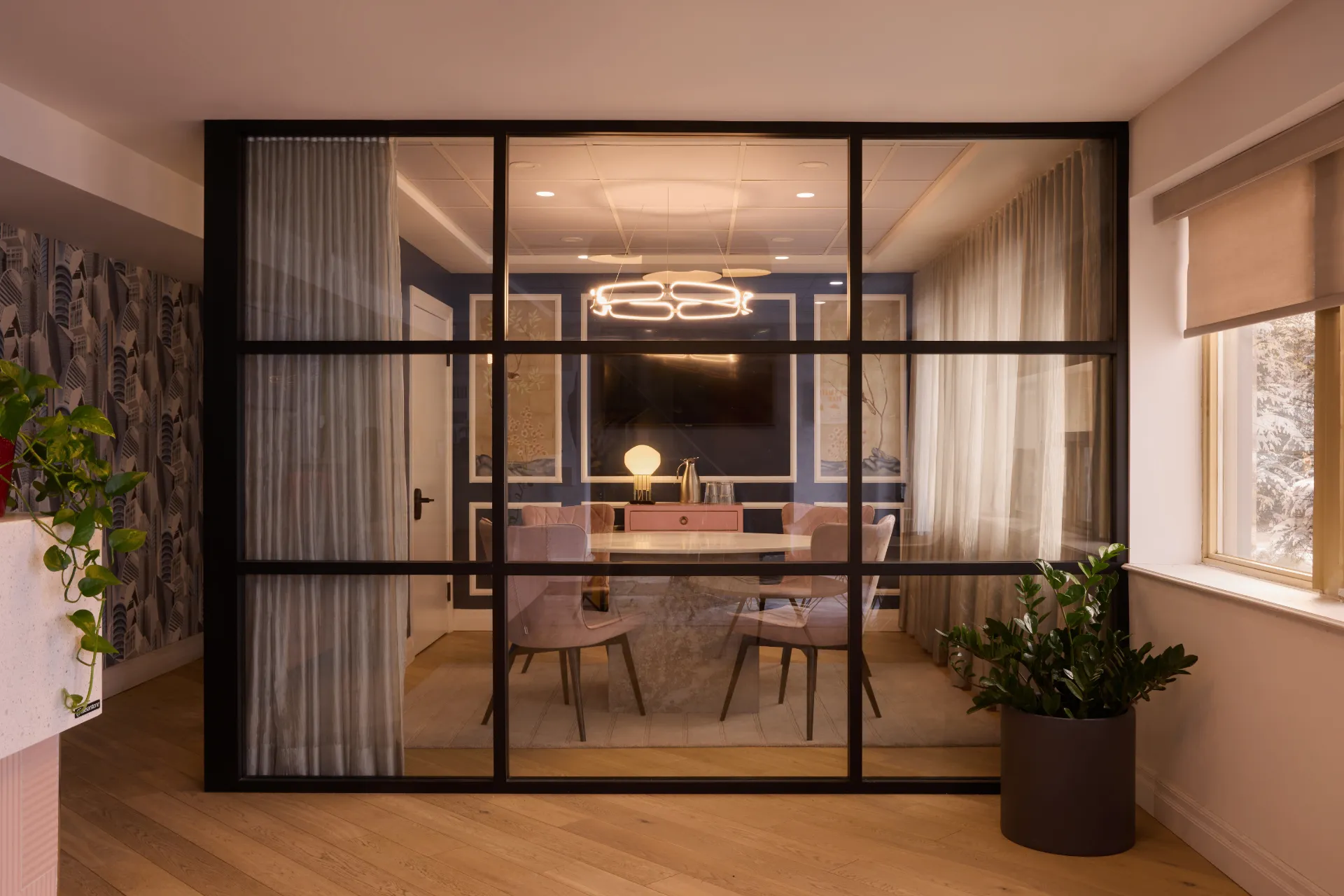 Glass meeting room at The Collective Makom