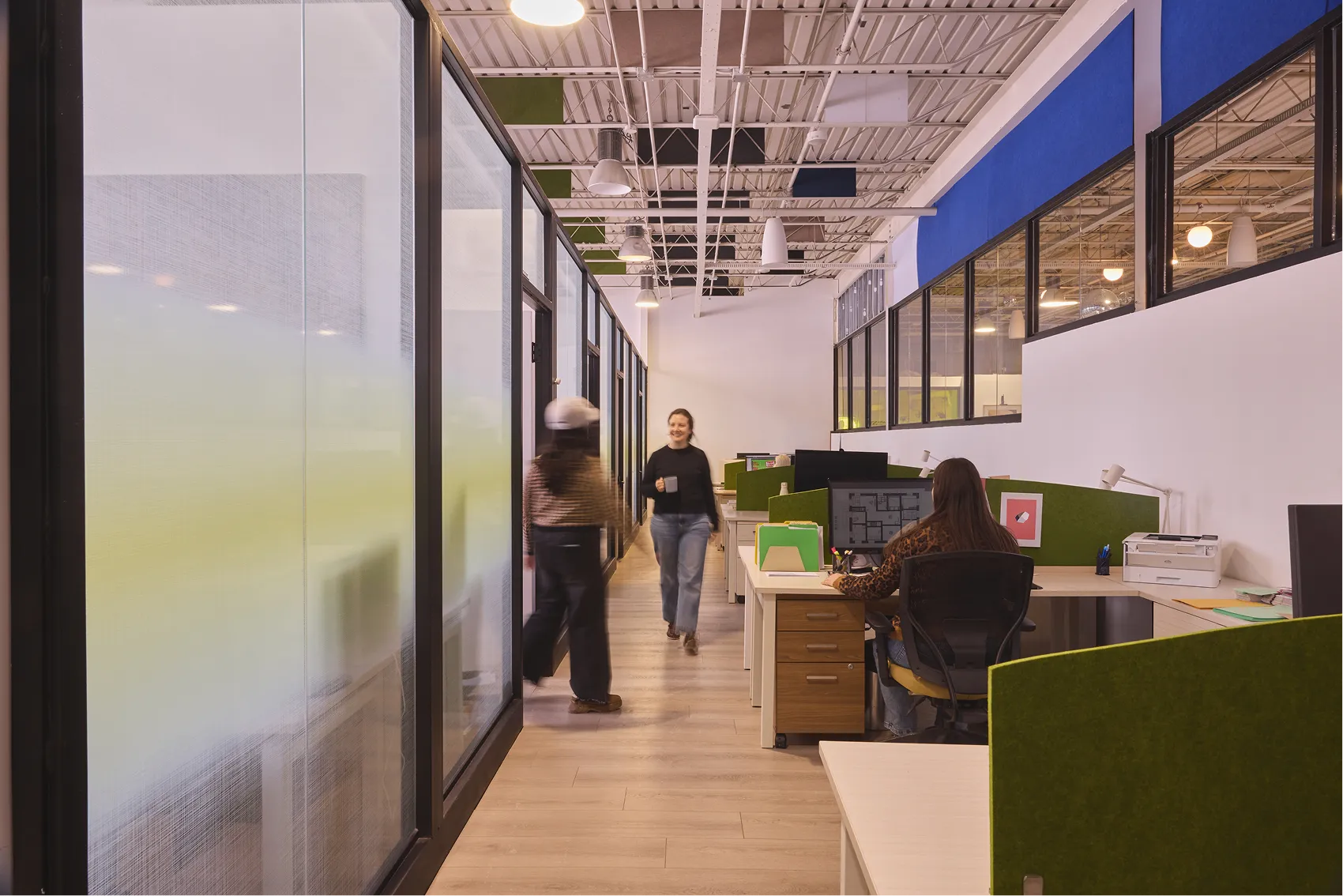 Open coworking corridor